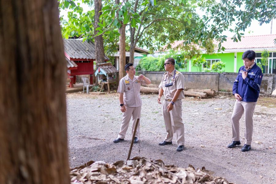 You are currently viewing ลงพื้นที่สำรวจชุมชนบ้านสันป่าสักเพื่อดำเนินการปรับภูมิทัศน์บริเวณอาคารเอนกประสงค์ประจำหมู่บ้าน ณ.บ้านสันป่าสัก หมู่ที่5 ต.เเม่ตืน อ.ลี้ จ.ลำพูน