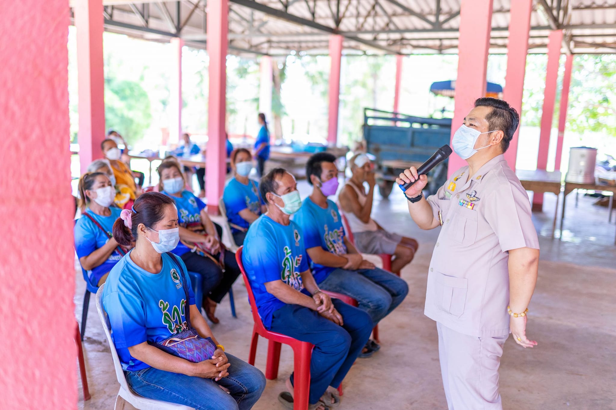 Read more about the article โครงการรณรงค์ป้องกันโรคติดเชื้อไวรัสโคโรน่า Covid-19 ประจำปีงบประมาณ 2566 จัดขึ้นโดย ชมรม อสม. ม.13 บ้านแม่เทยสามัคคี ซึ่งได้รับการสนับสนุนงบประมาณจาก กองทุนหลักประกันสุขภาพระดับท้องถิ่นหรือพื้นที่ องค์การบริหารส่วนตำบลเวียงแก้ว ณ ศาลาเอนกประสงค์หมู่บ้าน หมู่ที่ 13 บ้านแม่เทยสามัคคี ตำบลแม่ตืน อำเภอลี้ จังหวัดลำพูน