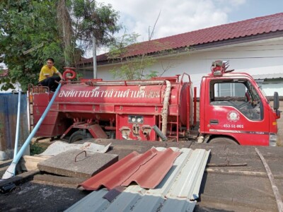 Read more about the article บริการส่งน้ำเพื่อการอุปโภค ให้กับโรงพยาบาลส่งเสริมสุขภาพตำบล บ้านเเม่เทย หมู่ที่ 6